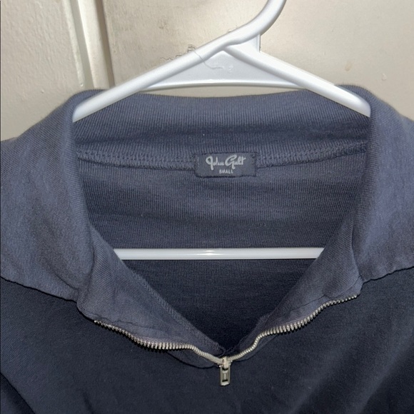 👤John Galt Navy Cropped Zip - Picture 2 of 3